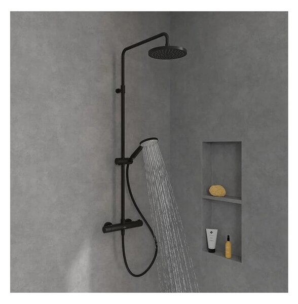 Coloana de dus cu termostat ,Villeroy & Boch Universal Showers, negru mat