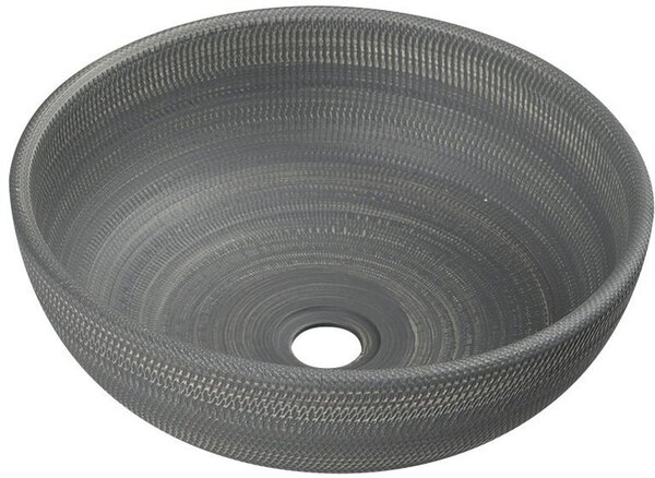 Sapho Priori lavoar 41x41 cm rotund de blat gri/piatră mat PI024