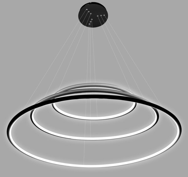 Altavola Design Ledowe Okręgi lampă suspendată 3x99 W negru LA075/P_80_in_4k_black