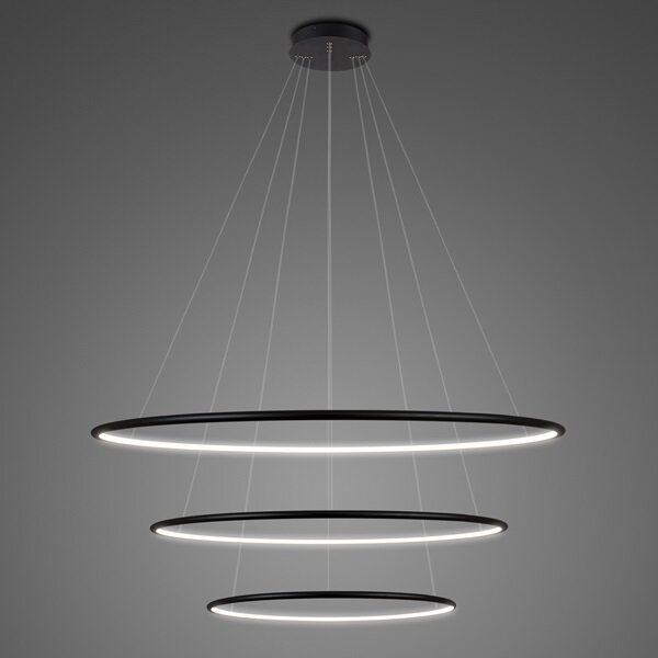 Altavola Design Ledowe Okręgi lampă suspendată 3x99 W negru LA075/P_80_in_4k_black