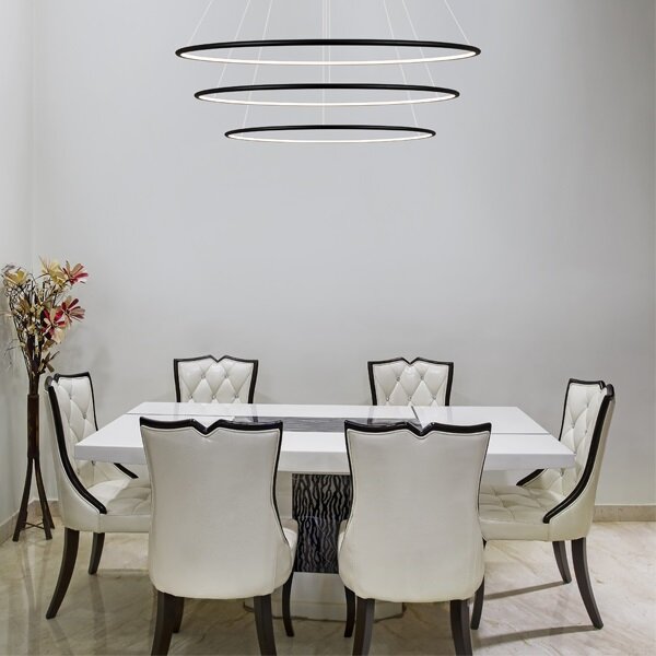 Altavola Design Ledowe Okręgi lampă suspendată 3x99 W negru LA075/P_80_in_4k_black