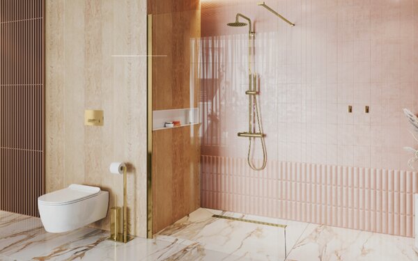 Excellent Aurro Fresh buton de spălare pentru WC auriu INEX.AF230.150.GL