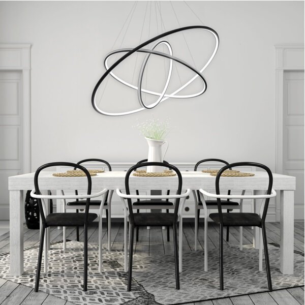 Altavola Design Ledowe Okręgi lampă suspendată 3x99 W negru LA075/P_80_in_4k_black