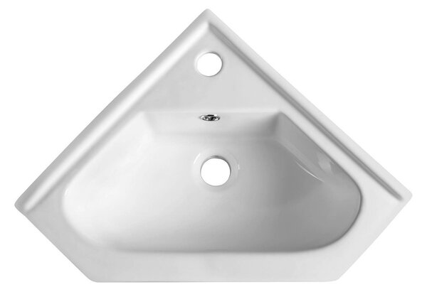 Aqualine Aqualine, Lavoar coltar ceramic 41x41 cm, pentru mobila, 1601-40