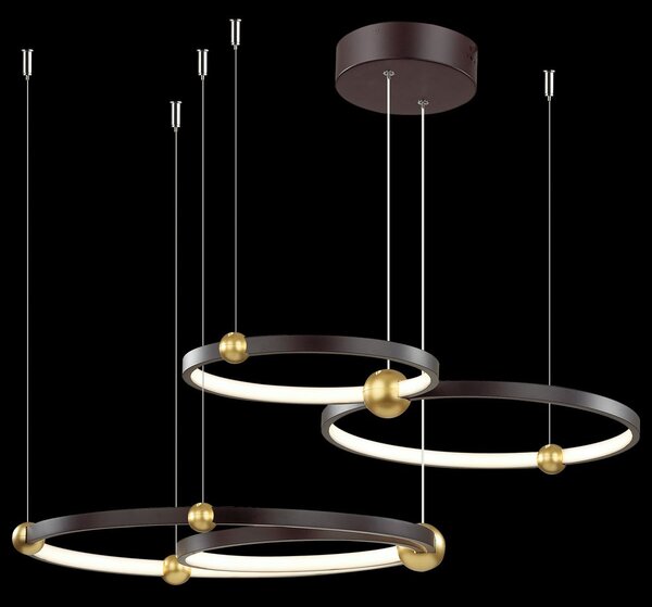 Altavola Design Aurora lampă suspendată 4x85 W negru-auriu LA112/P_50_3k_black