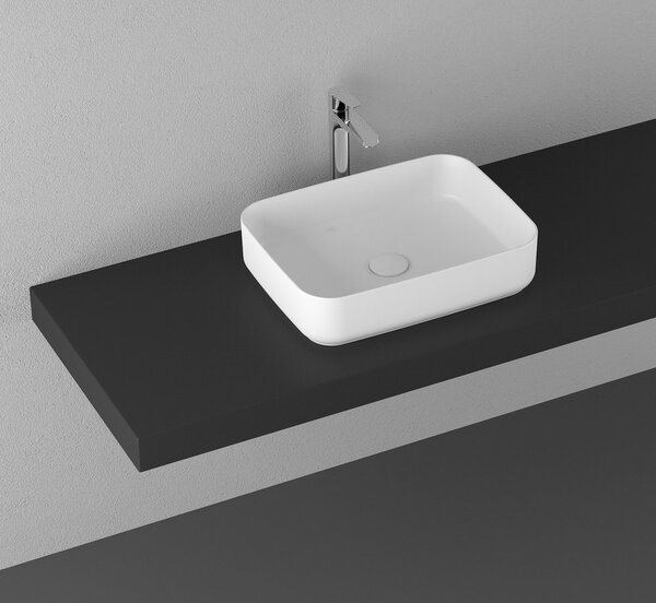 Isvea Infinity lavoar 50x36 cm dreptunghiular de blat alb luciu 10NF65050