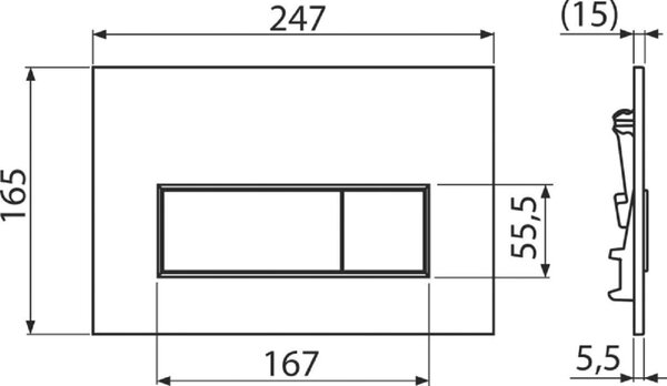 Alca Thin buton de spălare pentru WC alb M570