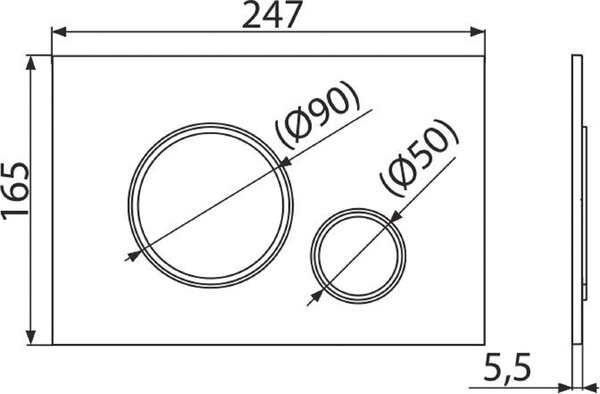Alca Thin buton de spălare pentru WC alb M770