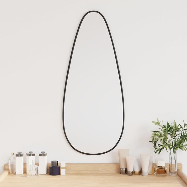 Oglindă de perete, negru, 70x30 cm