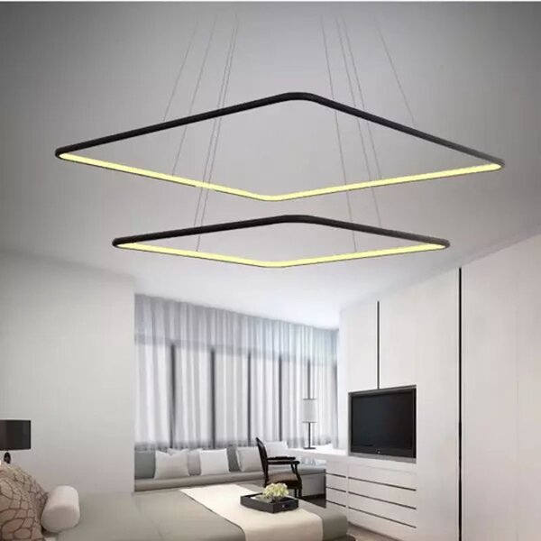 Altavola Design Ledowe Kwadraty lampă suspendată 2x W negru LA077/P_60_in_3k_black