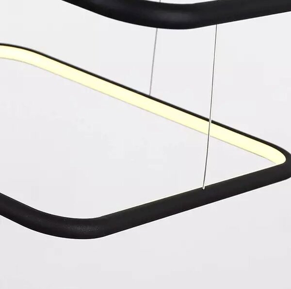Altavola Design Ledowe Kwadraty lampă suspendată 2x W negru LA077/P_60_in_3k_black
