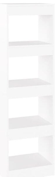 Bibliotecă/Separator cameră, alb, 40x30x135 cm