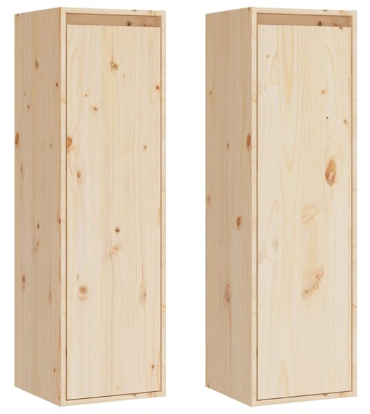 Dulapuri de perete, 2 buc., 30x30x100 cm, lemn masiv de pin