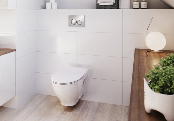 Cersanit Luna buton de spălare pentru WC crom lucios-crom mat K97-0571