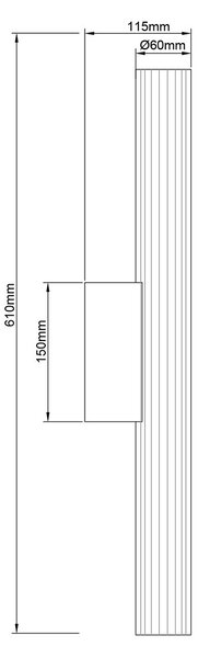 Light Prestige Linea lampă de perete 1x12 W negru LP-0510/1W-61 BK