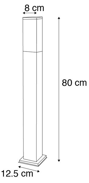 Lampă de exterior inteligentă gri închis 80 cm inclusiv Wifi P45 - Malios