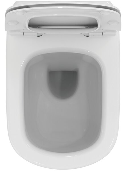 Ideal Standard Tesi vas wc cu capac soft-close agăţat fără margine alb lucios T354601