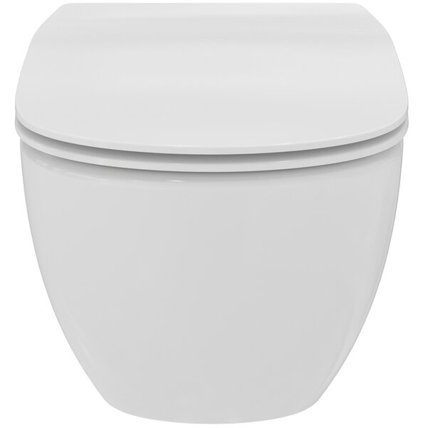 Ideal Standard Tesi vas wc cu capac soft-close agăţat fără margine alb lucios T354601