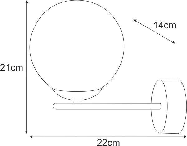 Kaja Grand lampă de perete 1x10 W auriu-chihlimbar K-5415