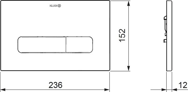 Kludi Unifix buton de spălare pentru WC || 30PP01O2