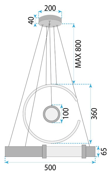 Lampa LED LHJ060-CP GOLD