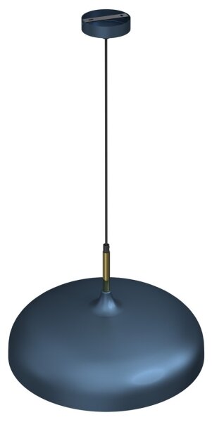 Lustră pe cablu LINCOLN 1xE27/60W/230V d. 45 cm albastru