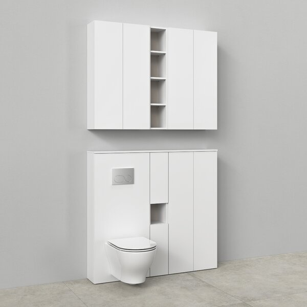 Cersanit Milagros construcția cadru 56x22.2x100 cm laterala pe perete alb S1026-039
