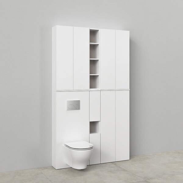 Cersanit Milagros construcția cadru 56x22.2x100 cm laterala pe perete alb S1026-039