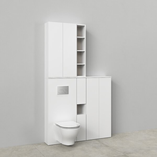 Cersanit Milagros construcția cadru 56x22.2x100 cm laterala pe perete alb S1026-039