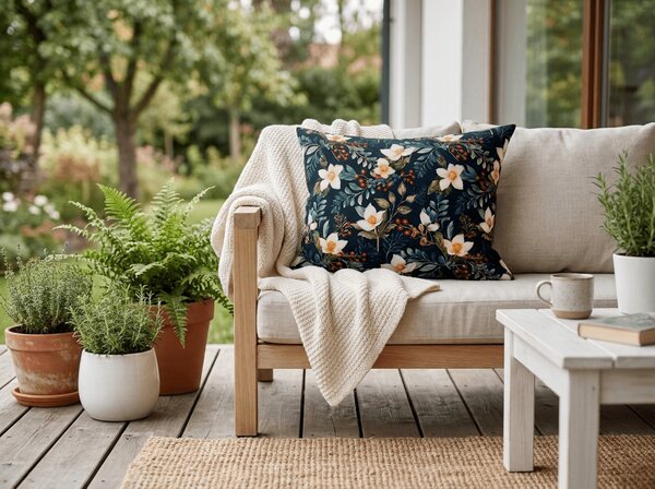 Husa de perna din microfibra WINTER MAGNOLIA 50x70 cm, colorat