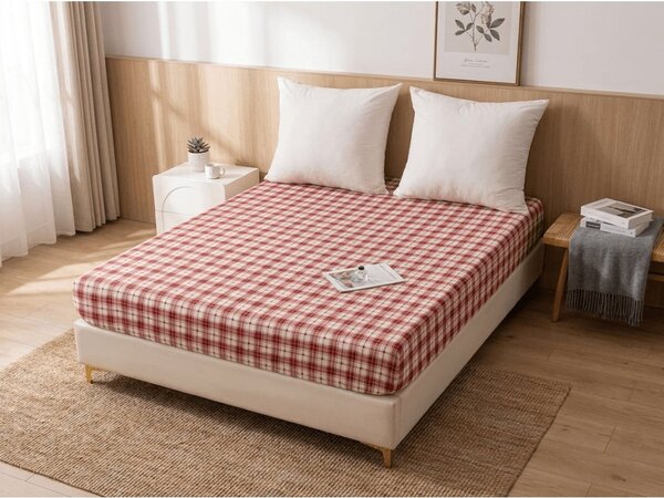 Cearsaf din microfibra TARTAN HEART colorat 90x200 cm