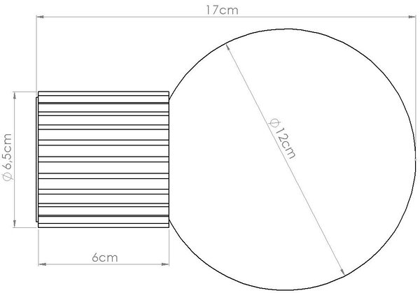 Sollux Lighting Halo lampă de perete 1x8 W alb-negru SL.1712