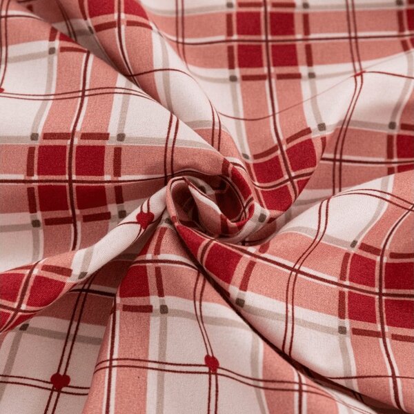 Cearsaf din microfibra TARTAN HEART colorat 90x200 cm