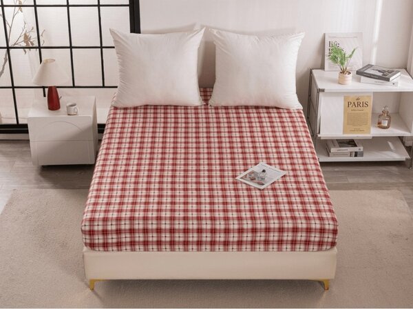 Cearsaf din microfibra TARTAN HEART colorat 90x200 cm