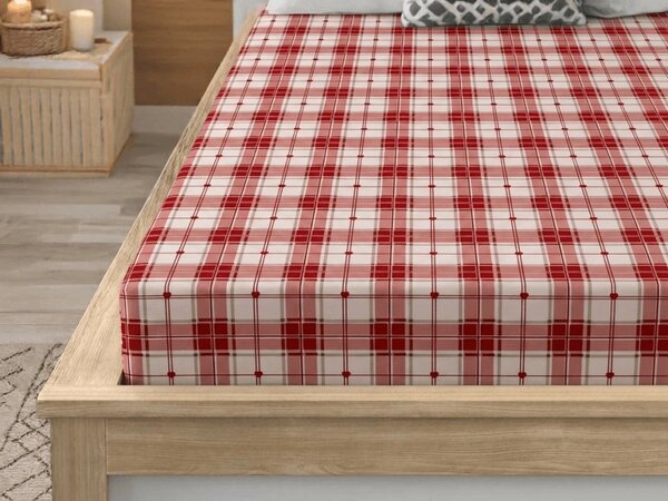 Cearsaf din microfibra TARTAN HEART colorat 90x200 cm