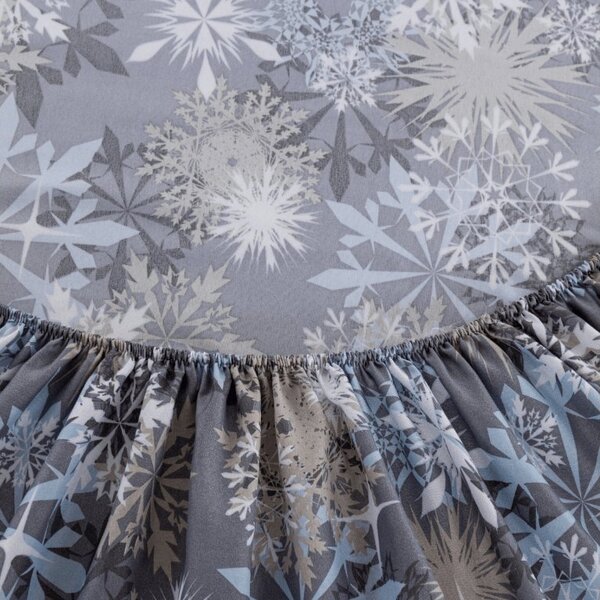 Cearsaf din microfibra SNOWFLAKE modrosede 90x200 cm