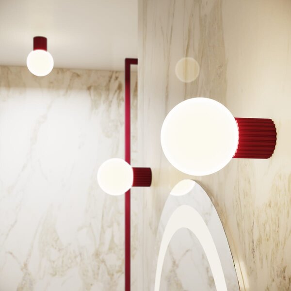 Sollux Lighting Halo lampă de perete 1x8 W alb-burgundia SL.1747