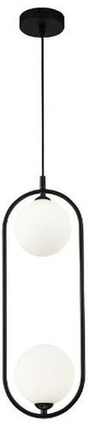 Maytoni Ring lampă suspendată 2x25 W negru MOD013PL-02B