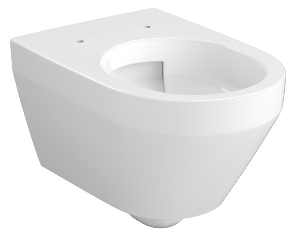 Cersanit Crea vas wc cu capac soft-close agăţat fără margine cu spălare turbionară alb lucios S701-927