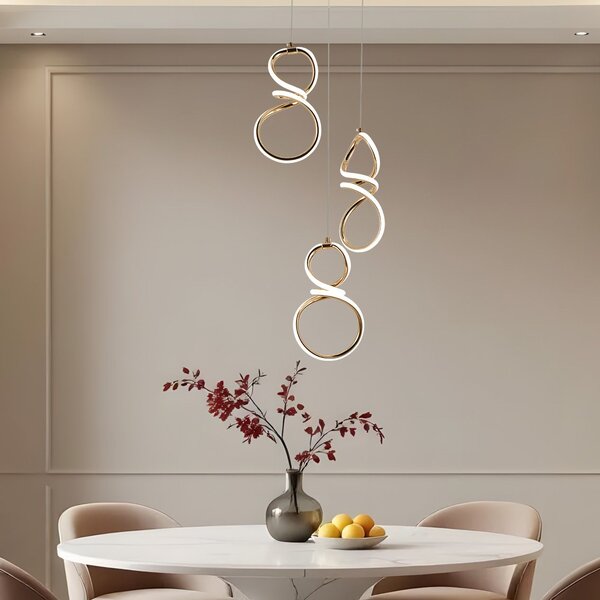 Lampă suspendată LED G073-3CPR Gold