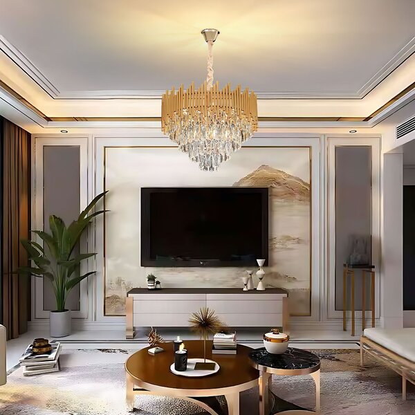 Lampă suspendată Cristal G062-CP 50CM GOLD
