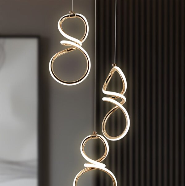 Lampă suspendată LED G073-3CPR Gold