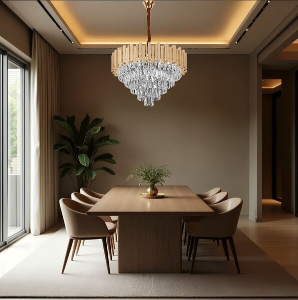 Lampă suspendată Cristal G050-CP 50CM GOLD