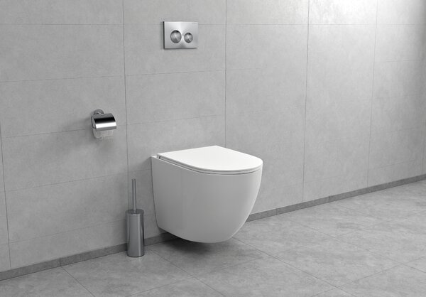 Oltens Hamnes vas wc agăţat fără margine cu spălare turbionară alb lucios 42021000