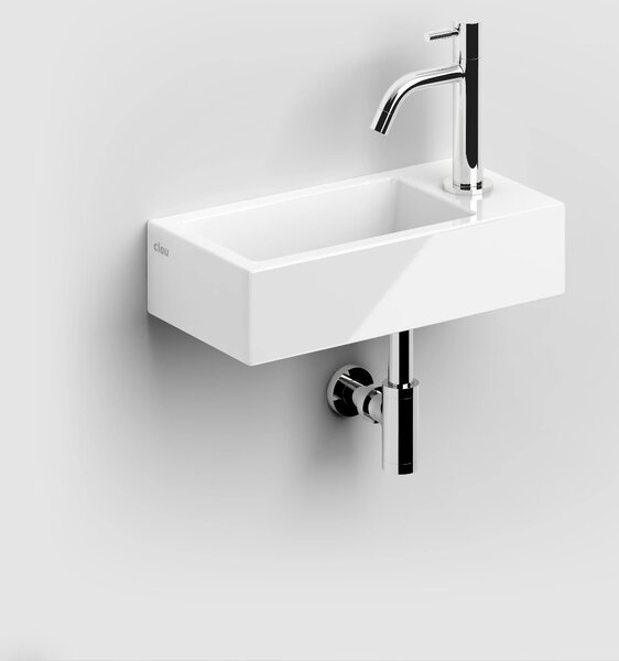 Clou Flush lavoar 36x18 cm dreptunghiular clasică-de blat alb luciu CL/03.03030