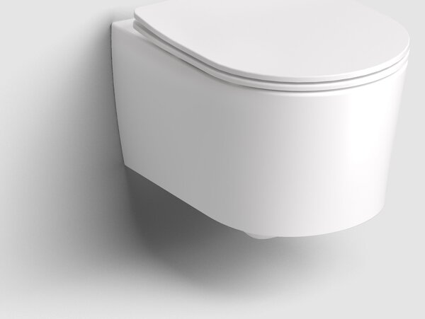 Clou InBe vas wc cu capac soft-close agăţat fără margine alb mat IB/04.01141.20