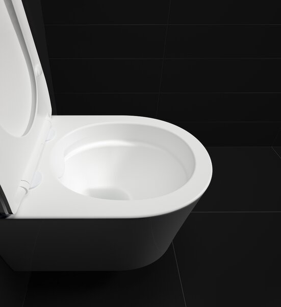 Clou InBe vas wc cu capac soft-close agăţat fără margine alb mat IB/04.01141.20