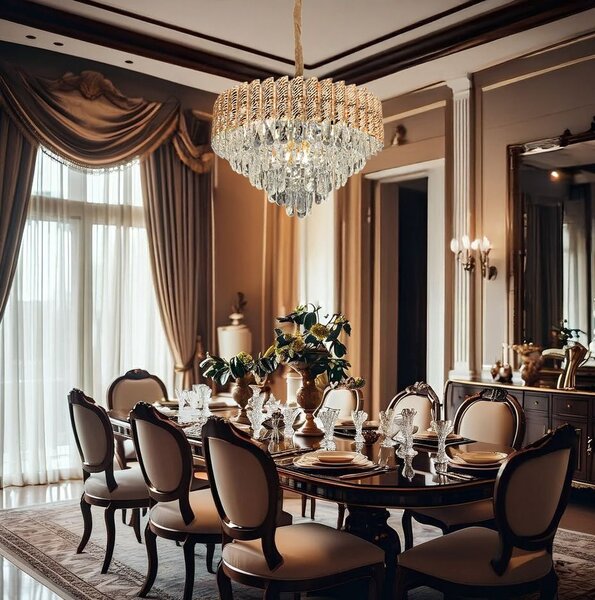 Lampă suspendată Cristal G054-CP 50cm GOLD