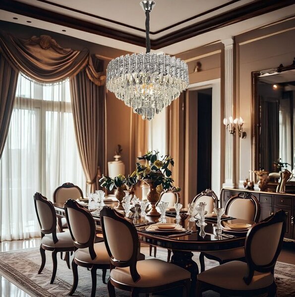 Lampă suspendată Cristal G055-CP 50cm CHROME