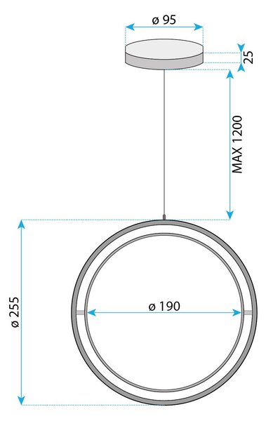 Lampă suspendată LED APP1791-CP Gold Brush